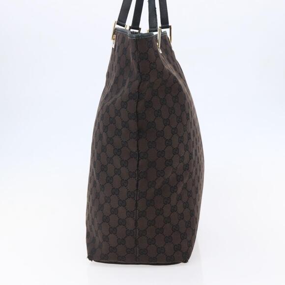 GUCCI GG Canvas Tote Bag Brown Gold 002 002 - Picture 4 of 13